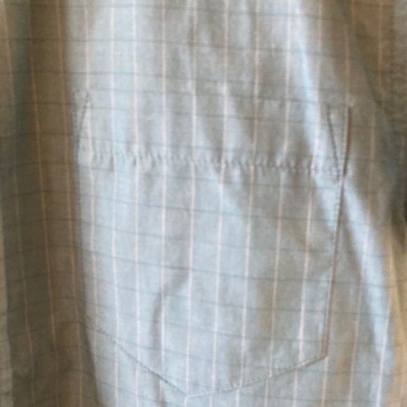 Men Haggar blue white plaid short sleeve button down shirt size S - Picture 2 of 8